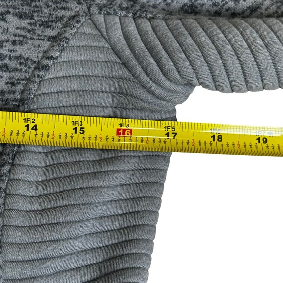 North‎ Face Womens Grey Fleece Jacket Full Zip Size S P Ribbed Panel Active Wear - Picture 7 of 9